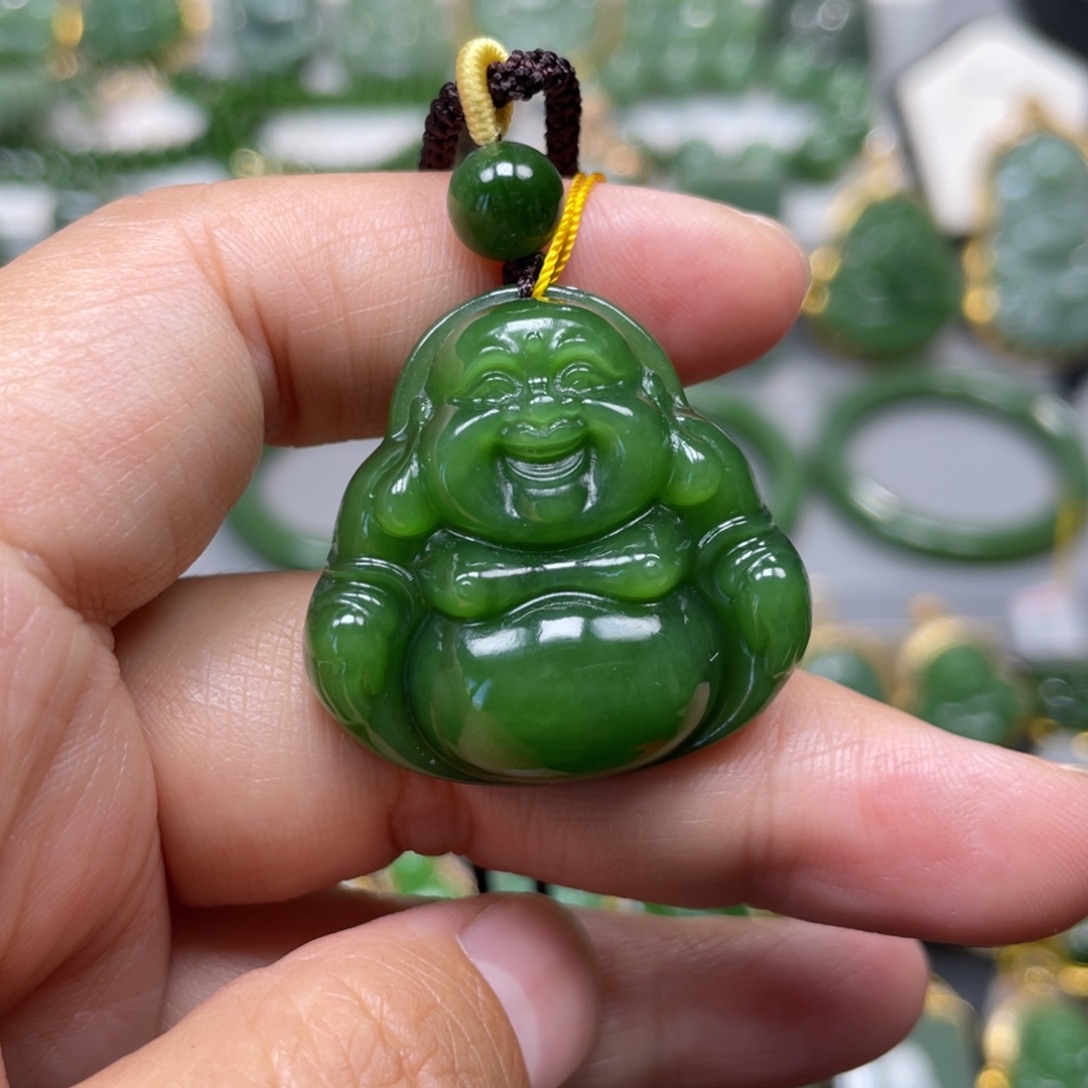 和田玉（碧玉）未镶嵌吊坠(不含链)