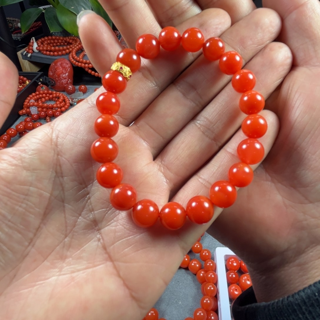 南红玛瑙手链未镶嵌大**市