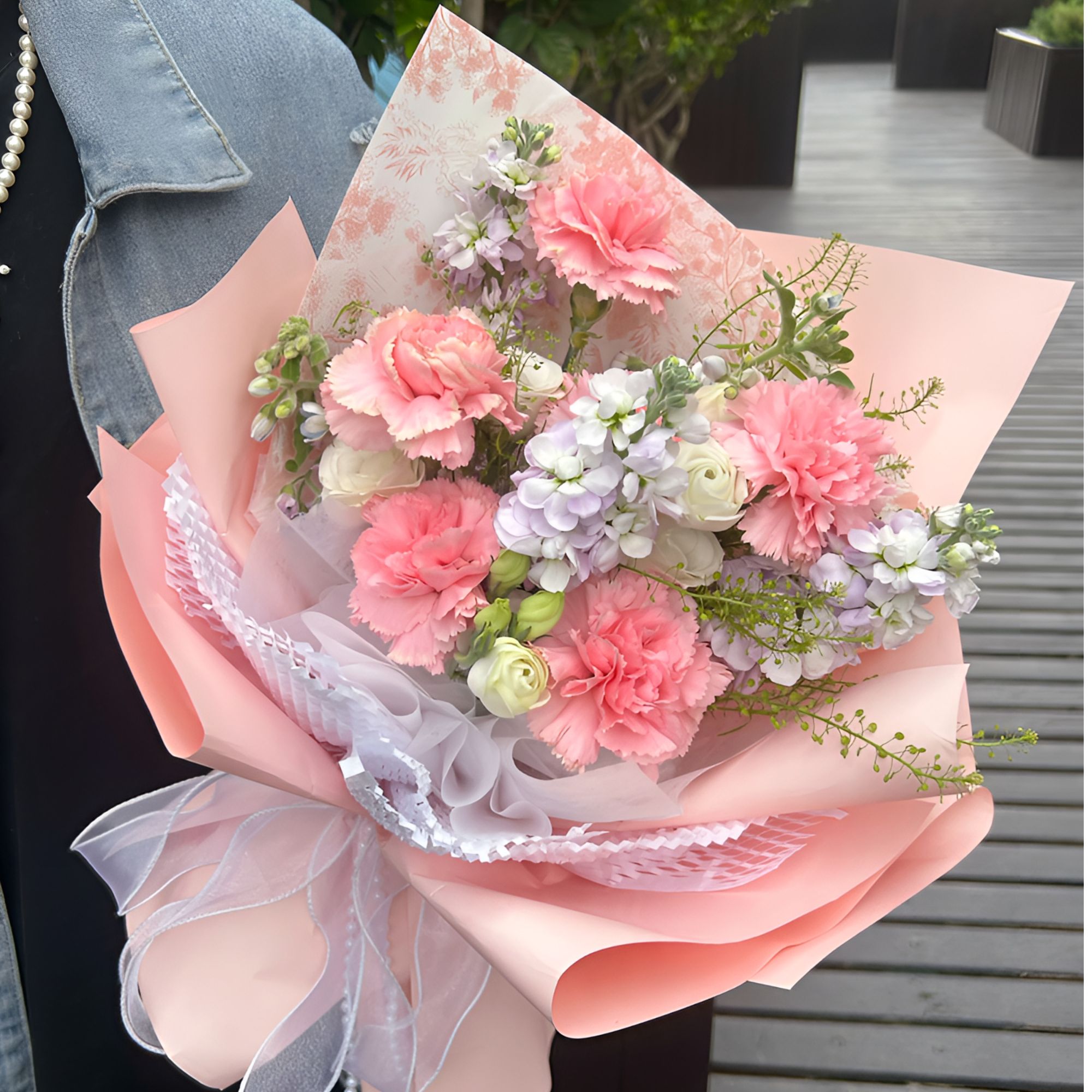 母亲节康乃馨玫瑰搭送长辈妈妈花店全国同城配送生日花束上门服务