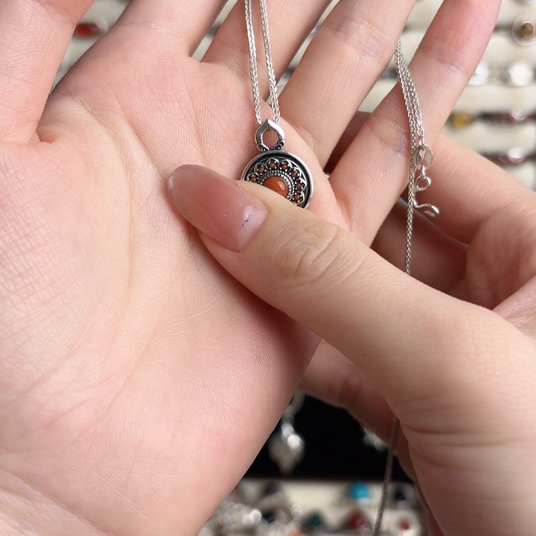 925银925银红项链