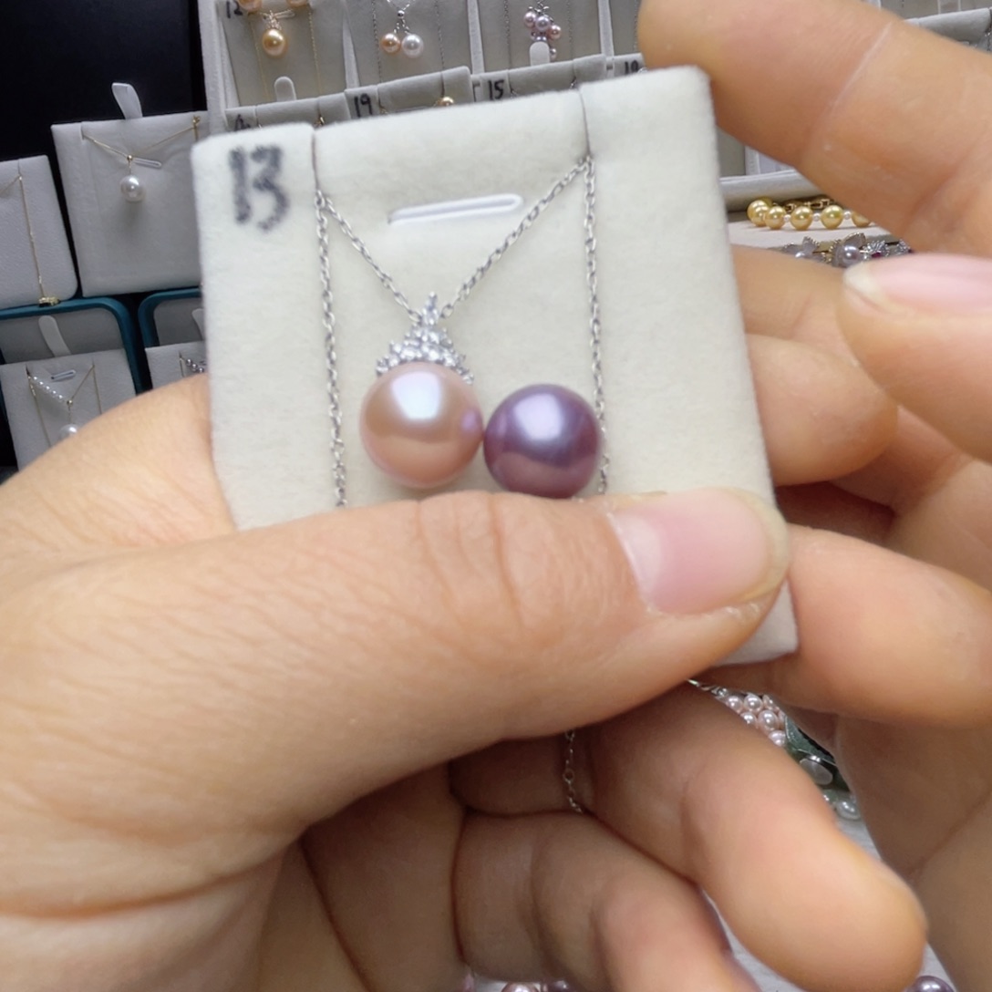 银S925镶嵌珍珠首饰淡水珍珠