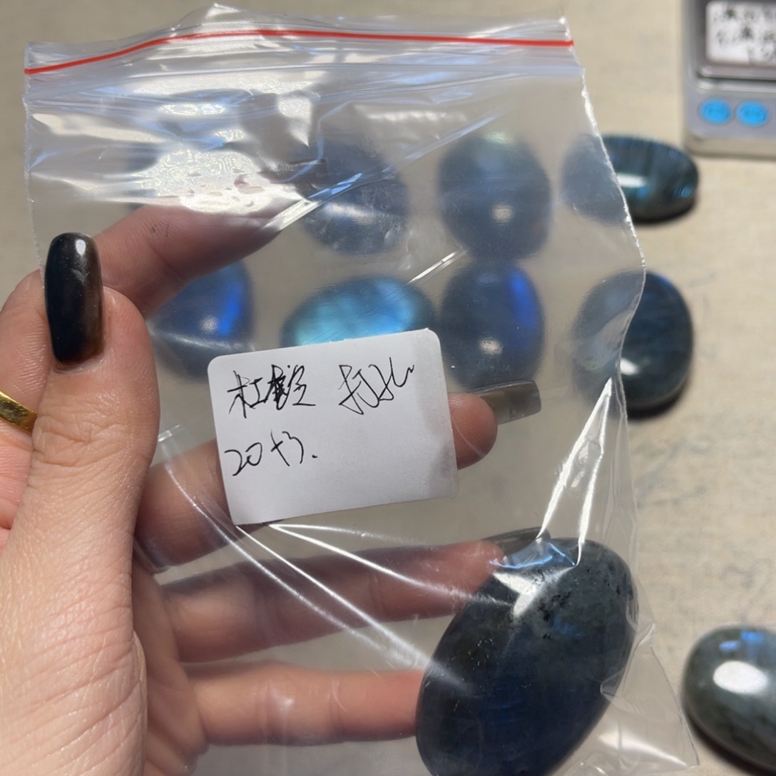 拉长石手把件吊坠