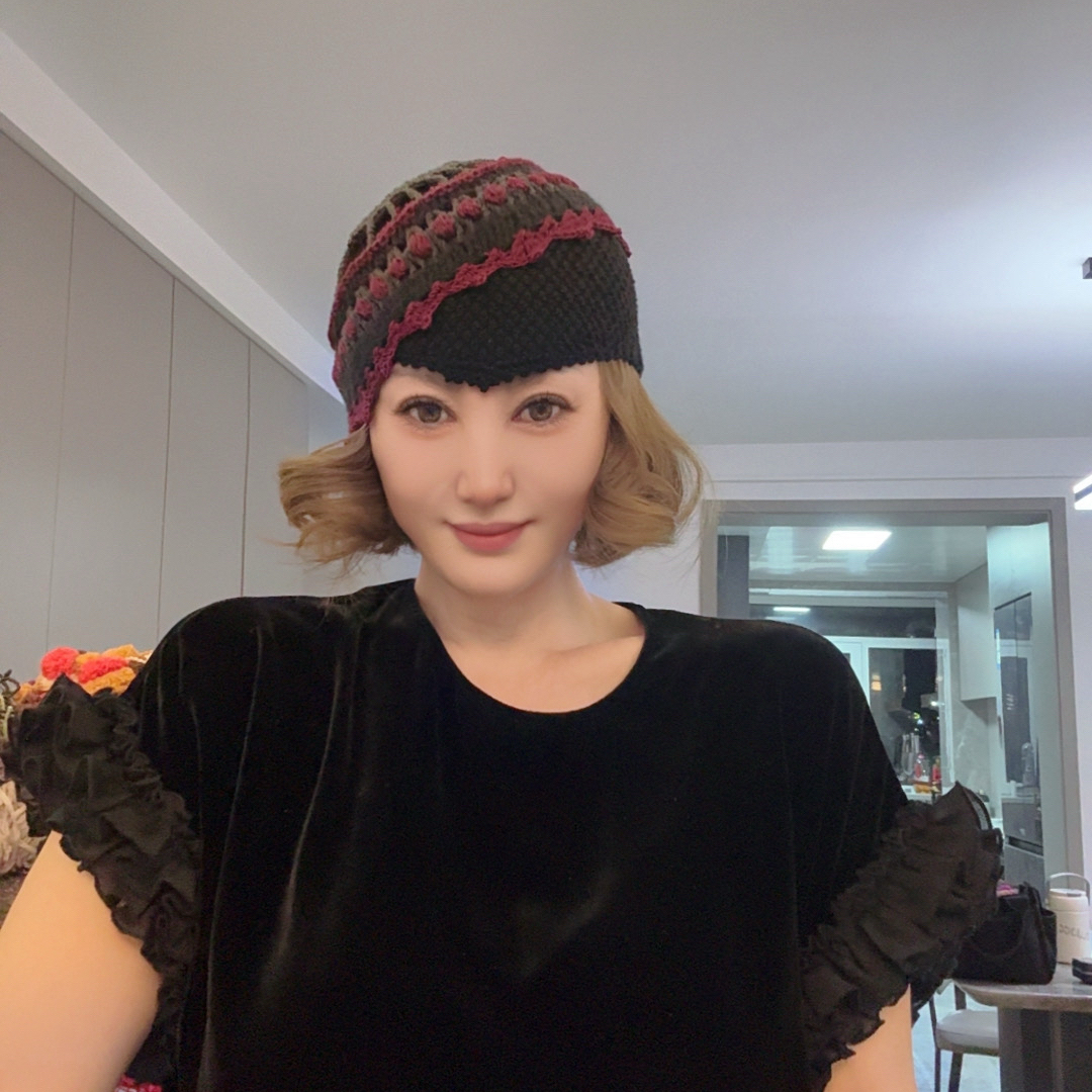 美雅家原创纯手工网帽极简风民族风圆顶帽子保暖秋冬套头帽休闲风