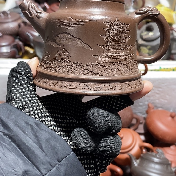 紫砂茶壶微瑕微笑