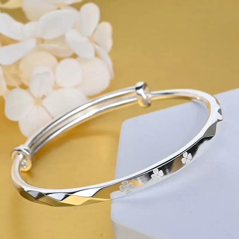 足银手镯 A11足银手镯女款气质时尚百搭经典手镯