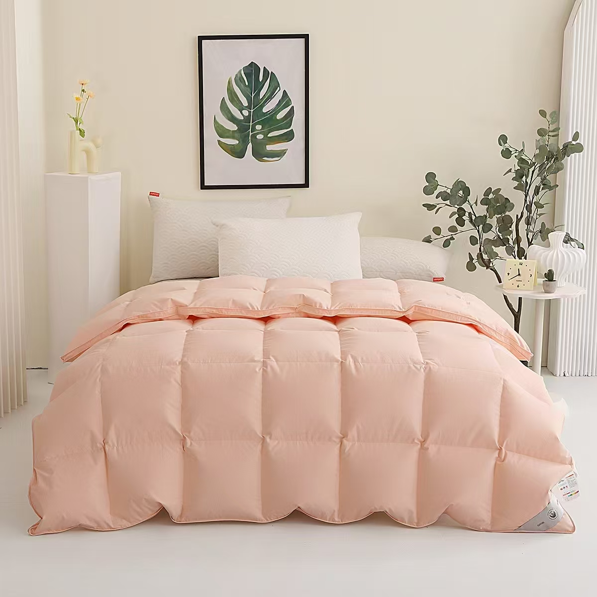 冬季防菌抑螨简约羽绒被超柔云感超静音羽绒被冬季加厚款酒店同款