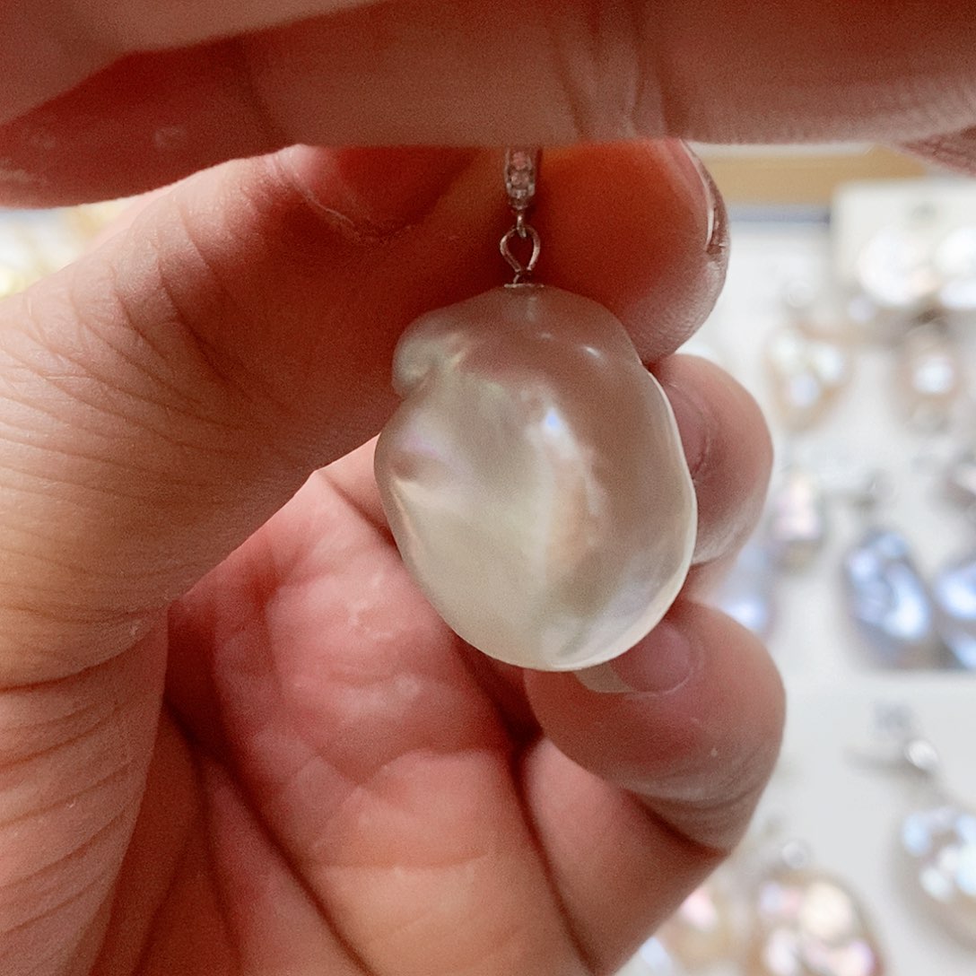 淡水珍珠颈饰银S925镶嵌