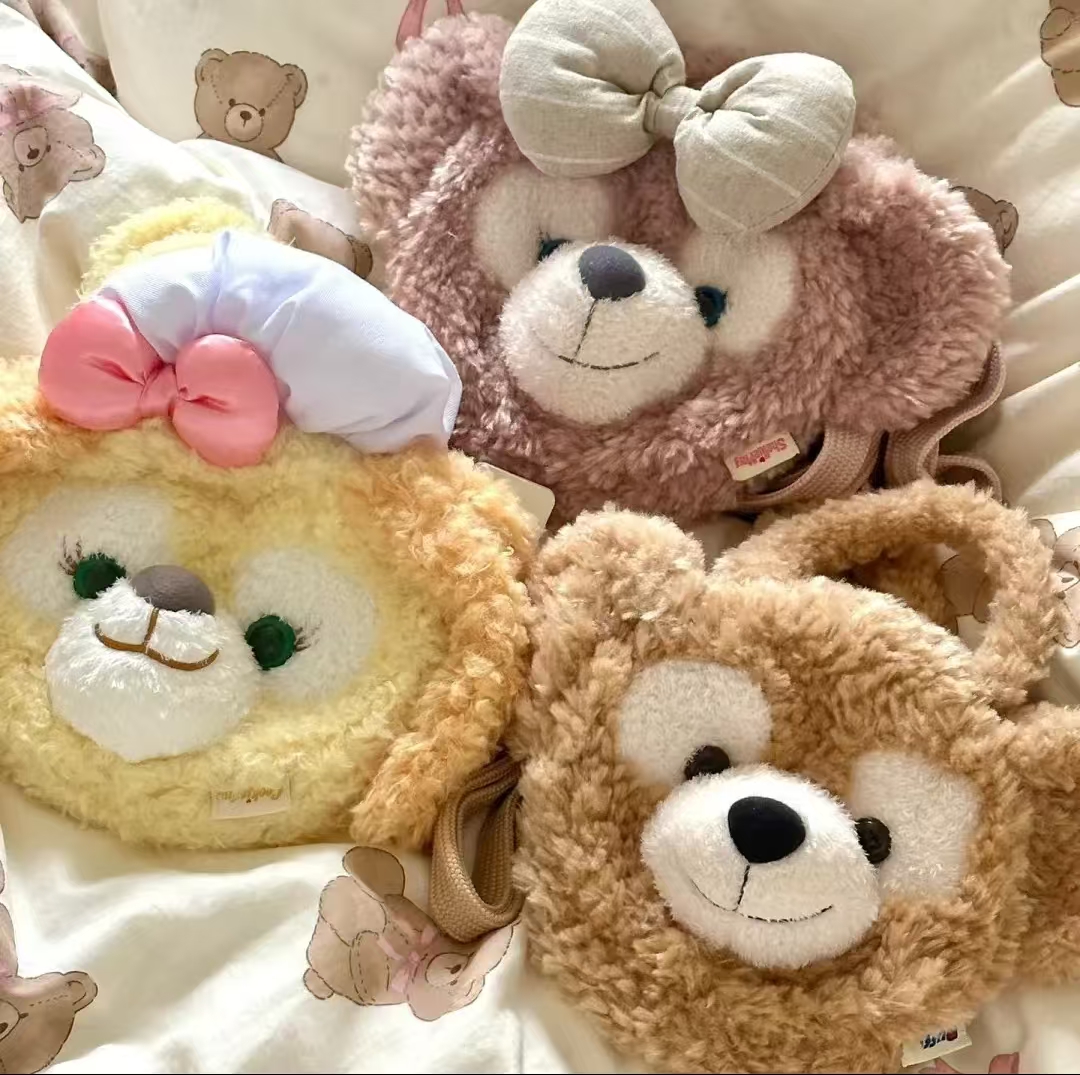  中包平替大合集-玫玫毛绒公仔达菲熊斜挎包饼贝儿手提包可爱