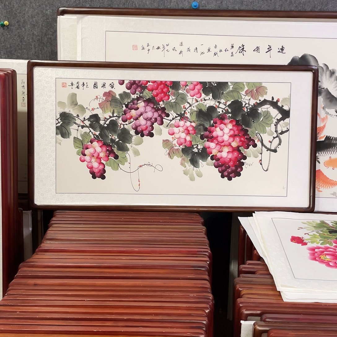 国画带框尺寸63*123厘米
