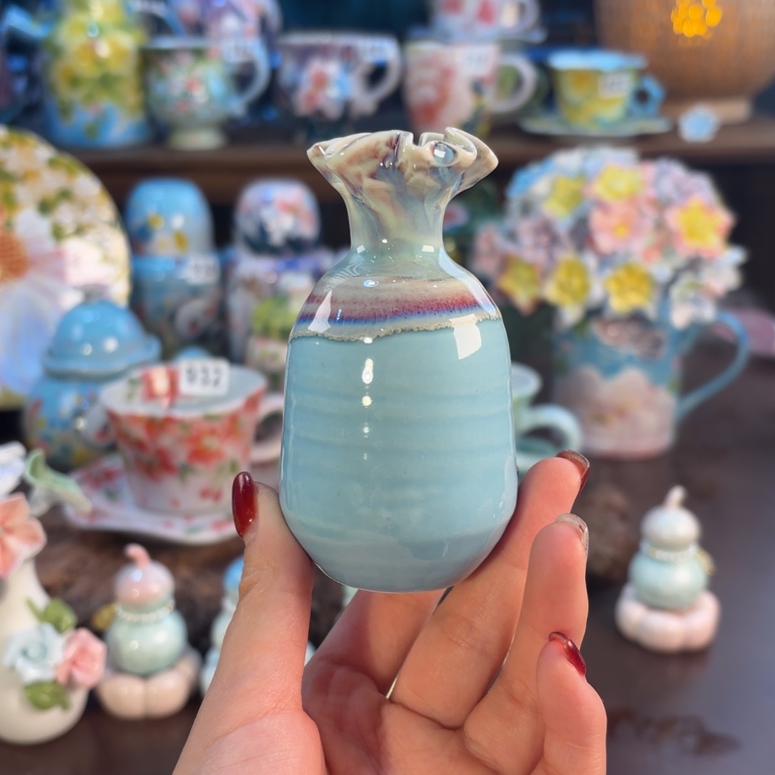 景德镇手绘高温釉下彩陶瓷茶具