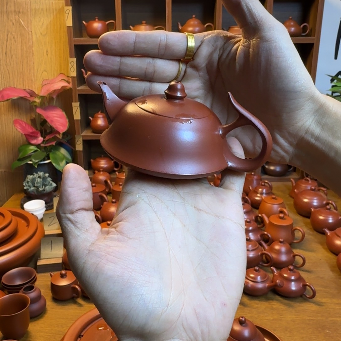 紫砂茶壶潮州朱泥壶将军壶110cc