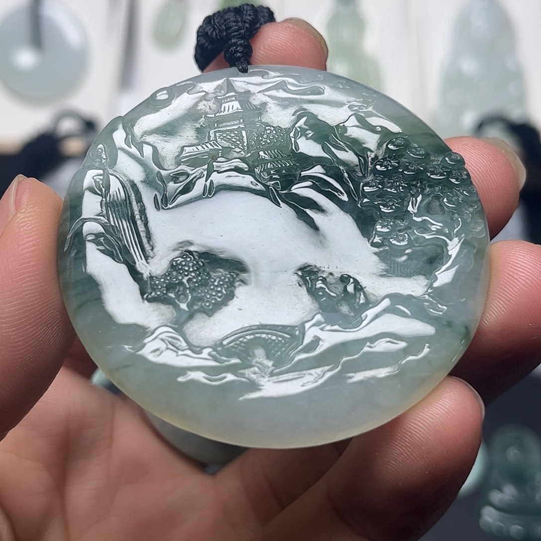 翡翠未镶嵌颈饰缅甸天然翡翠