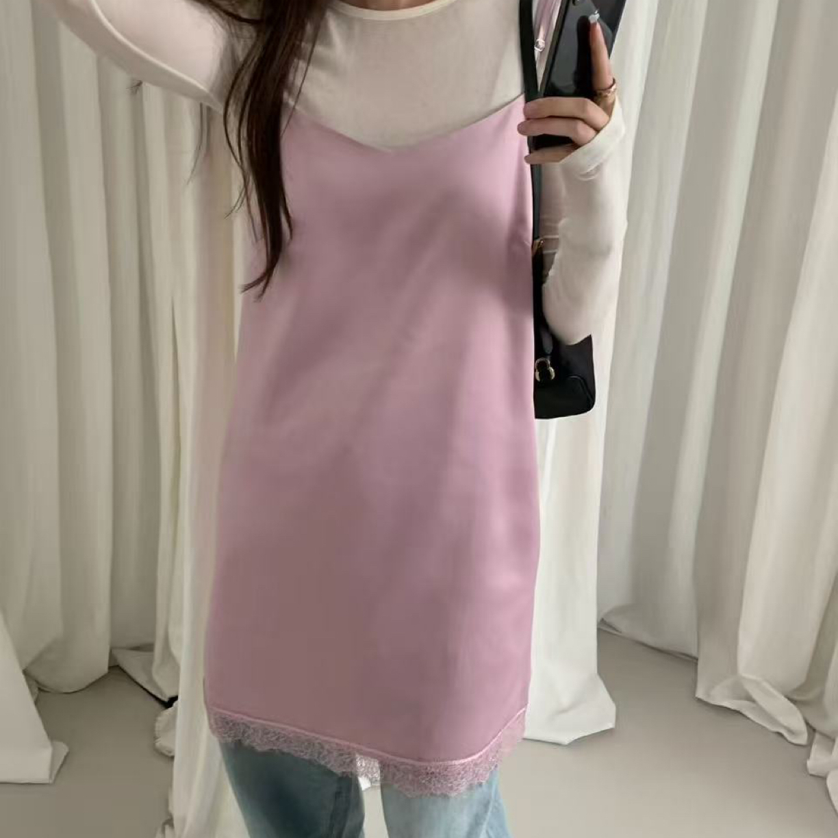 【by兜兜韩国代购】2025122116 riveroom 粉吊带裙 NO退NO换