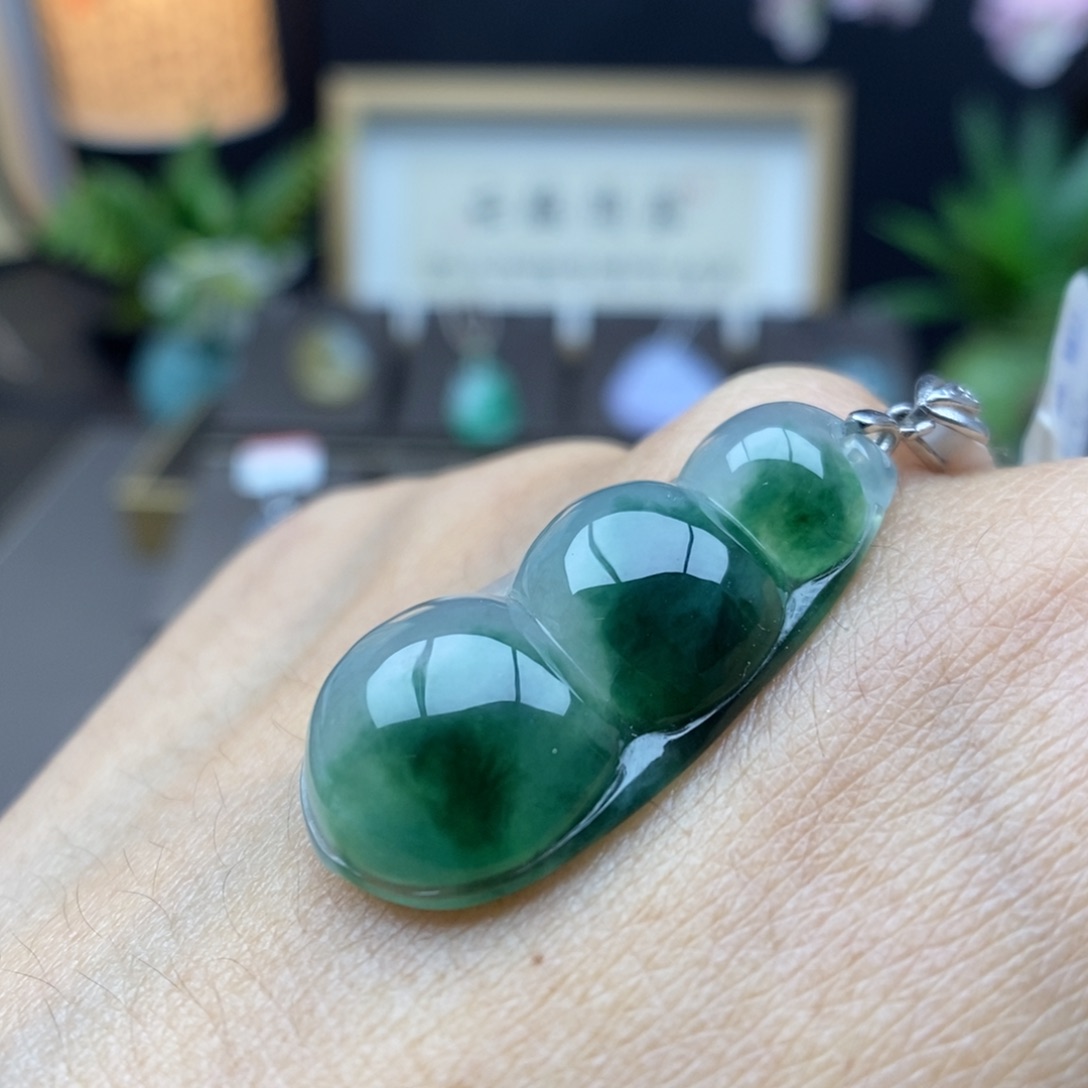 翡翠银S925镶嵌颈饰吊坠63