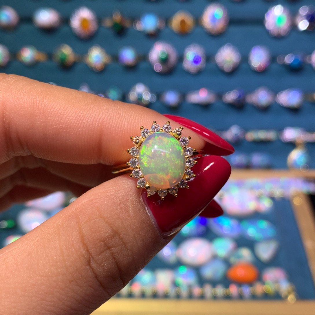 欧泊银S925镶嵌戒指款