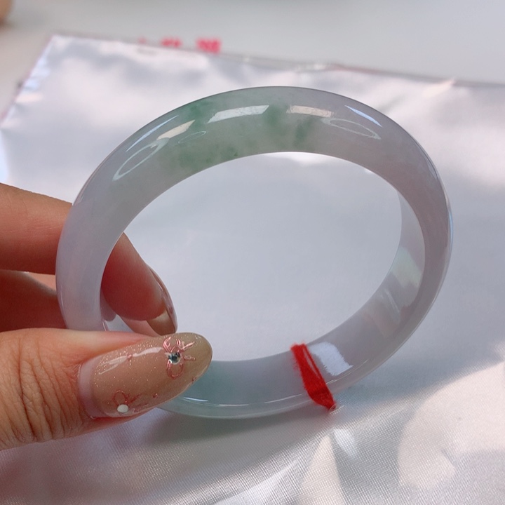 翡翠手镯未镶嵌真*玉55圈