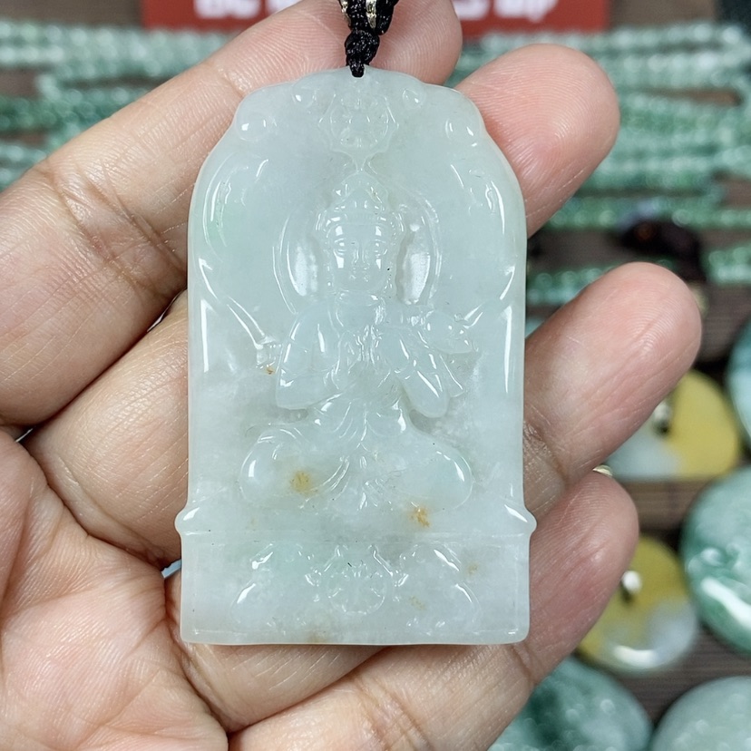 【闪购商品】翡翠颈饰未镶嵌玉吊坠翡翠玉观音牌