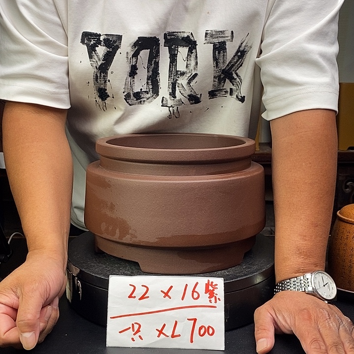 紫砂花盆货号一只XL700