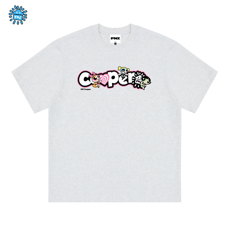 FNI Cooper系列（光变小女警）卡通趣味纯棉短袖男女t恤新款胶浆