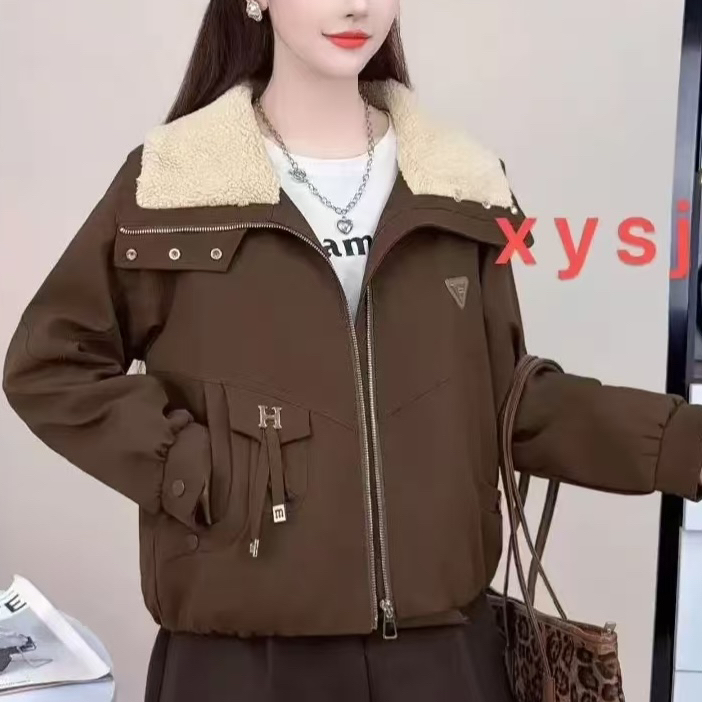 爱优品 （听雪）2025冬季时尚显瘦加厚加绒派克外套