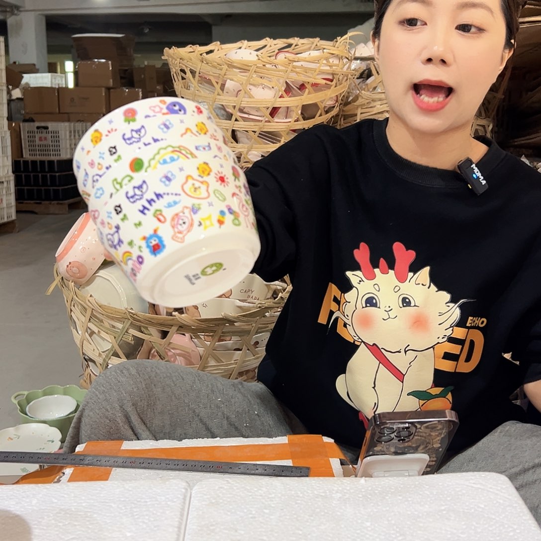 摆件潮州陶瓷工厂微瑕4.5寸