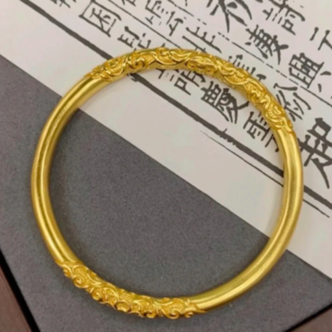 合金手镯 合金材质 卷草纹手镯