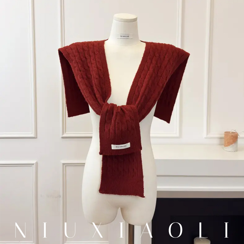 牛小力，新品 麻花针织毛线披肩 简约百搭 气质高级质感 2025秋季