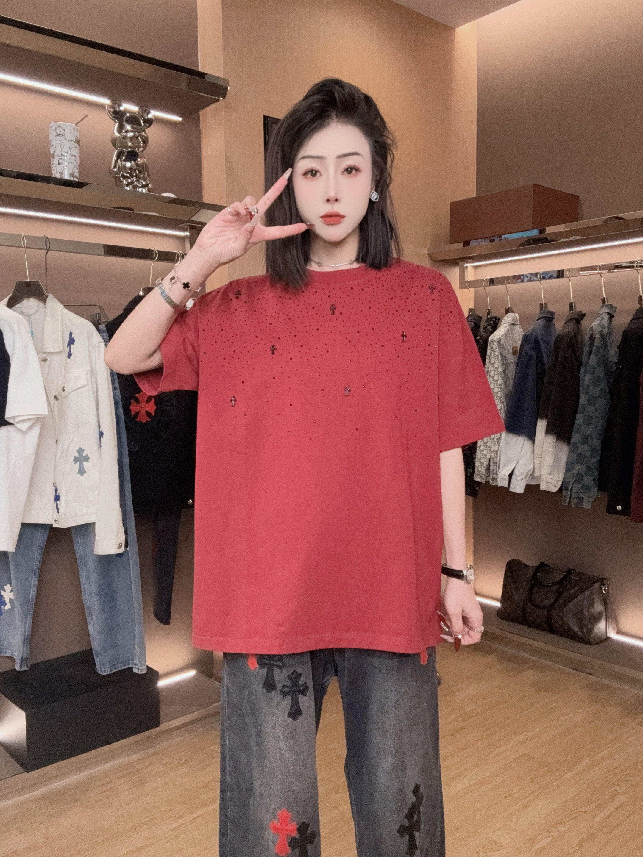 【甜甜专属】2025夏季新款时尚潮流百搭短袖 7907