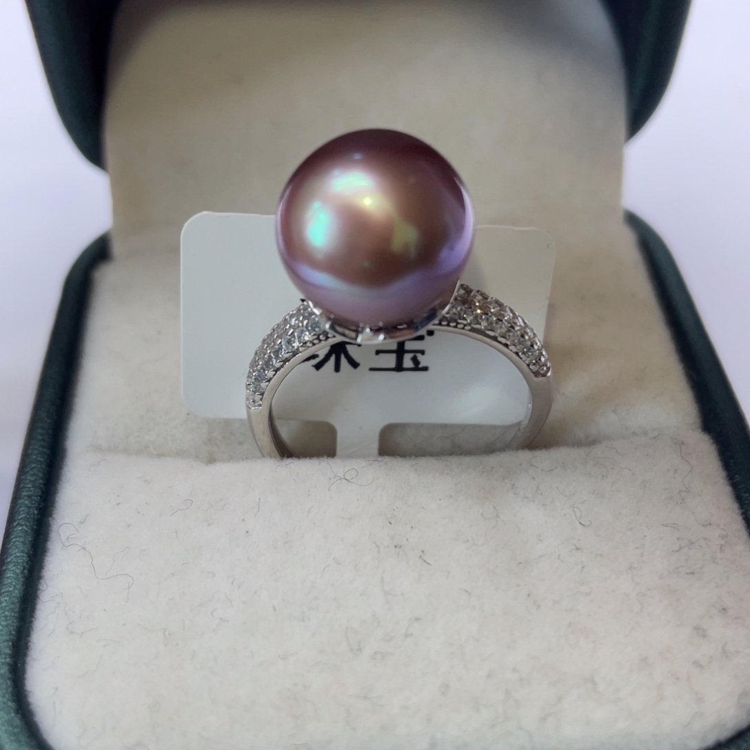 淡水珍珠戒指银S925镶嵌