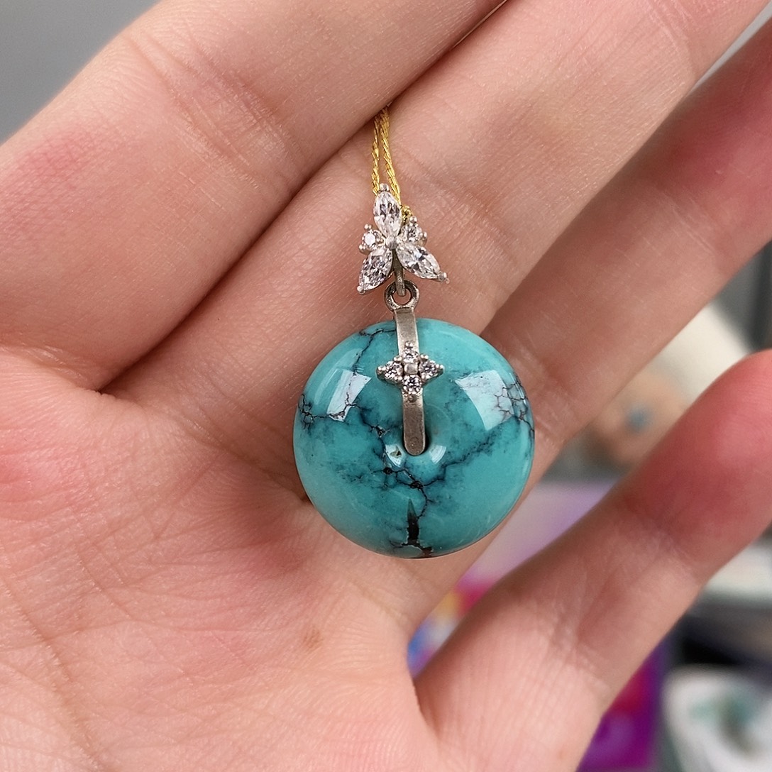 绿松石银S925镶嵌珠宝奇石