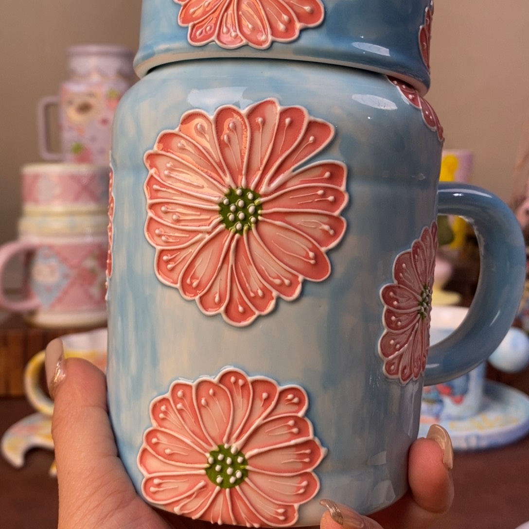 杯景德镇手绘杯子