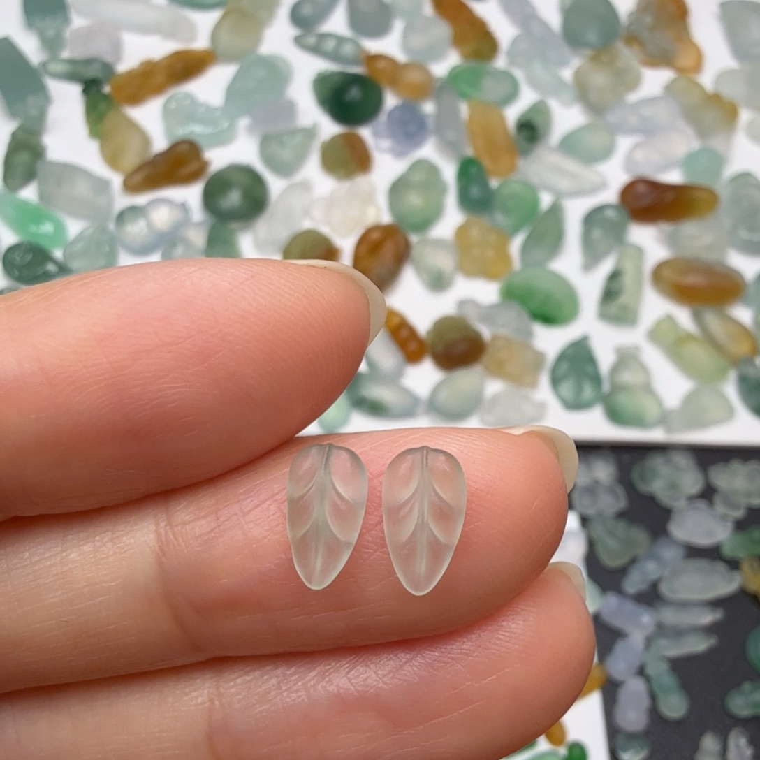 定制翡翠未镶嵌叶子