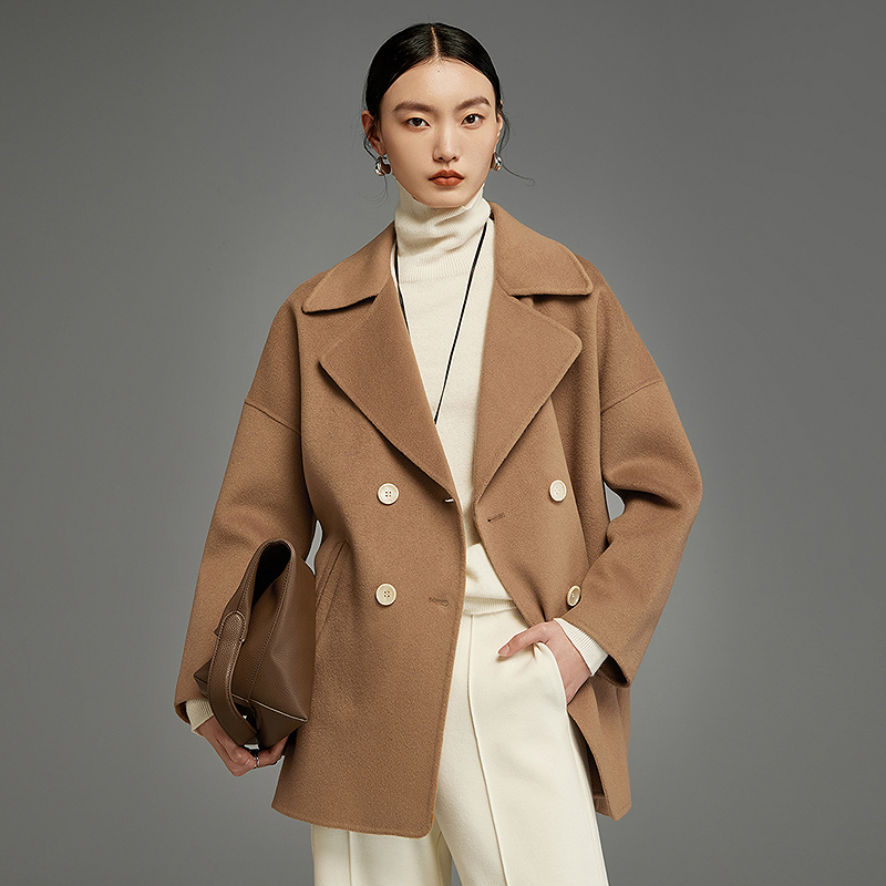 【尚雅专属】MOFAN摩凡冬新款卡其毛呢外套MAS383133