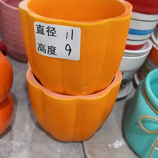 多肉绿植陶瓷花盆9.9包邮，有孔