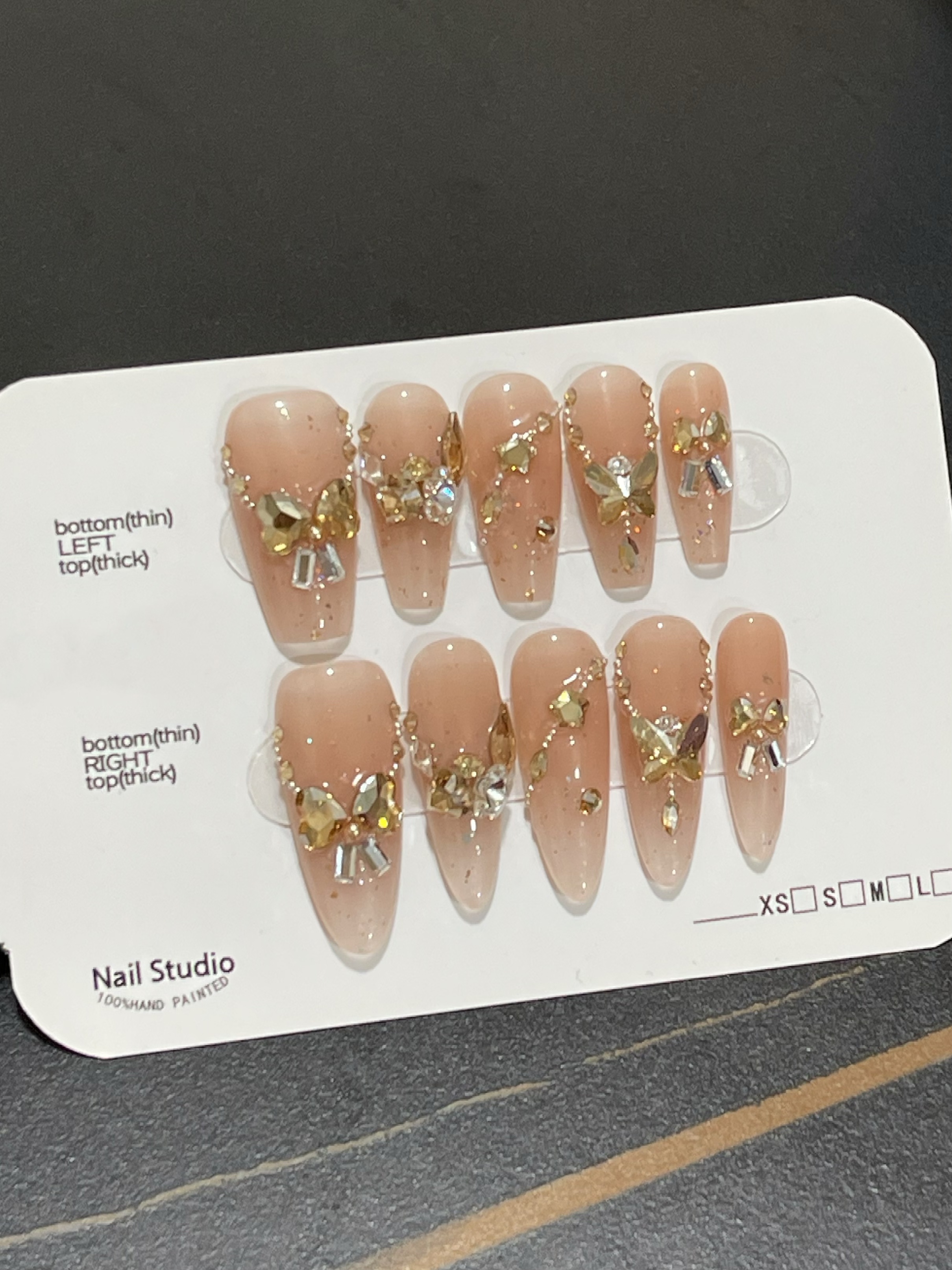 【红烧肉】施华洛华子高级可拆卸式穿戴甲