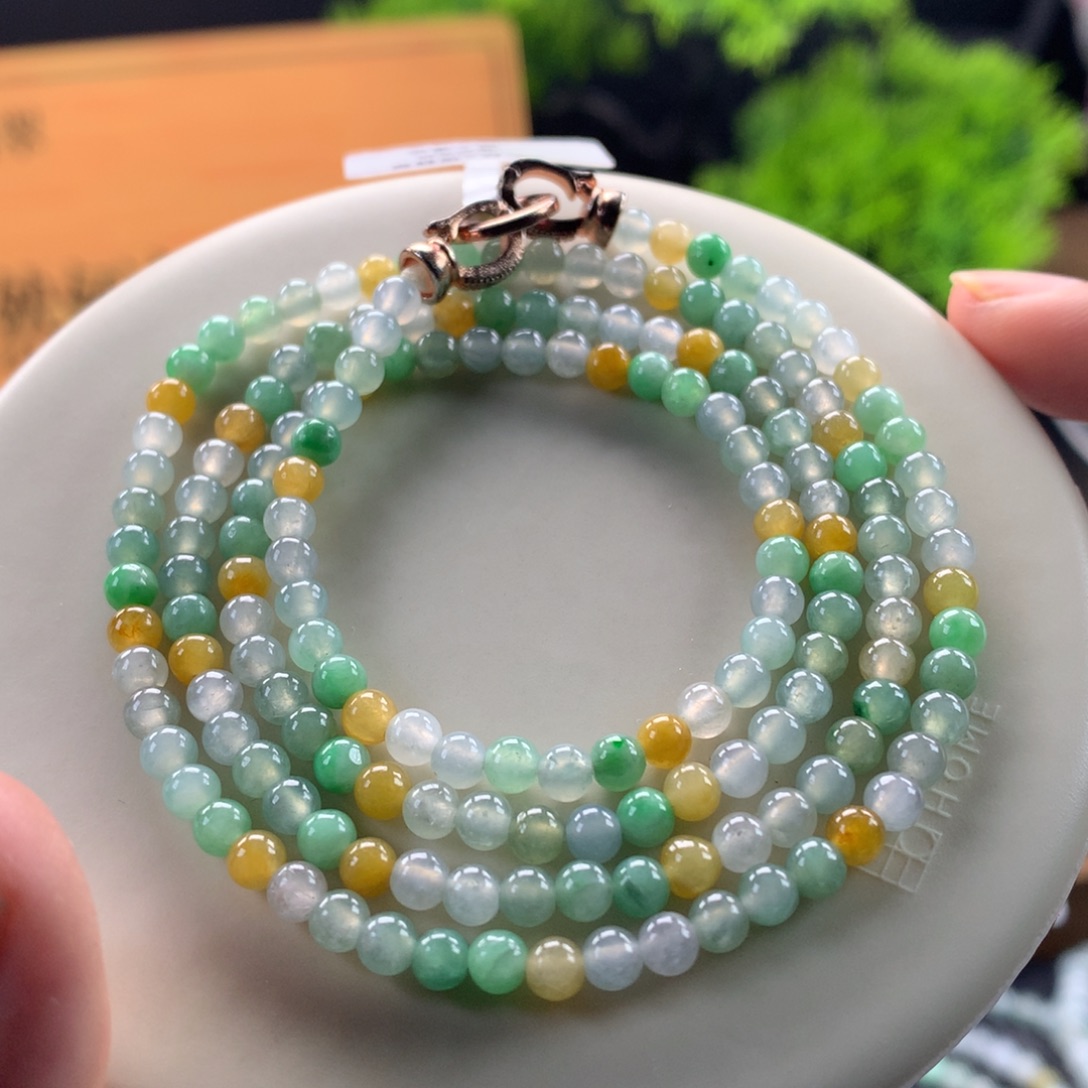 翡翠未镶嵌手链卡3.8