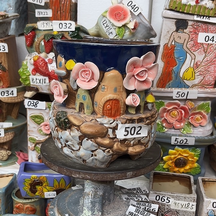 粗陶材质多肉花盆