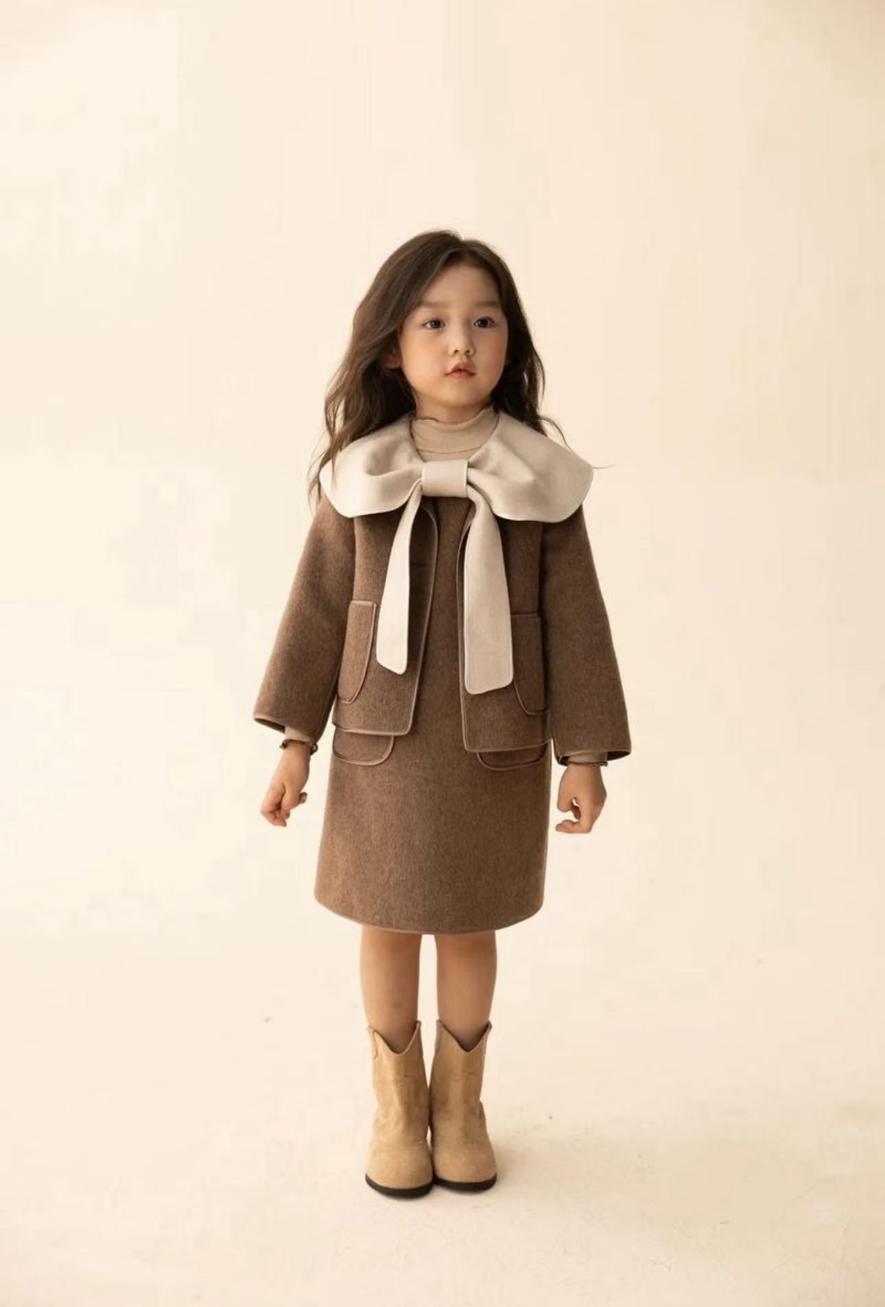 休闲风女童防风冲锋衣加绒连帽春秋男女宝童装扣号直播