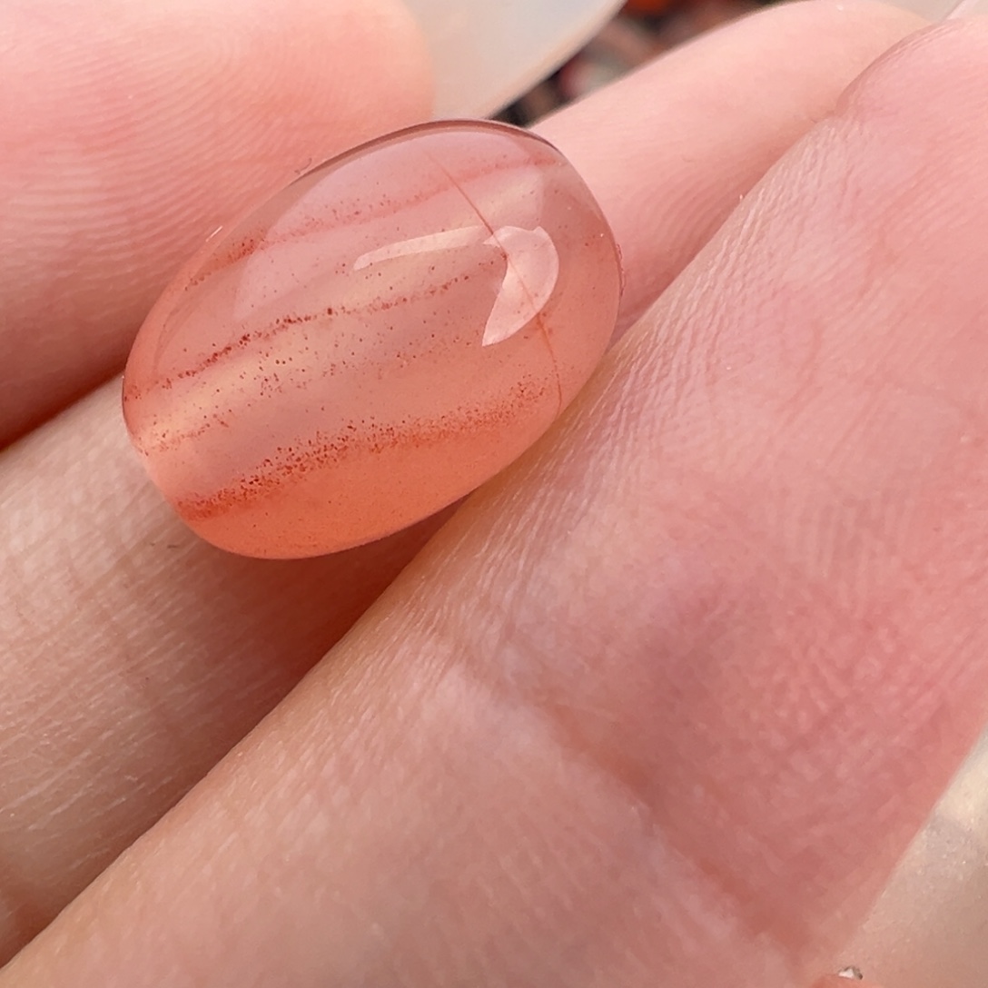 南红玛瑙未镶嵌颈饰西柚粉枣珠