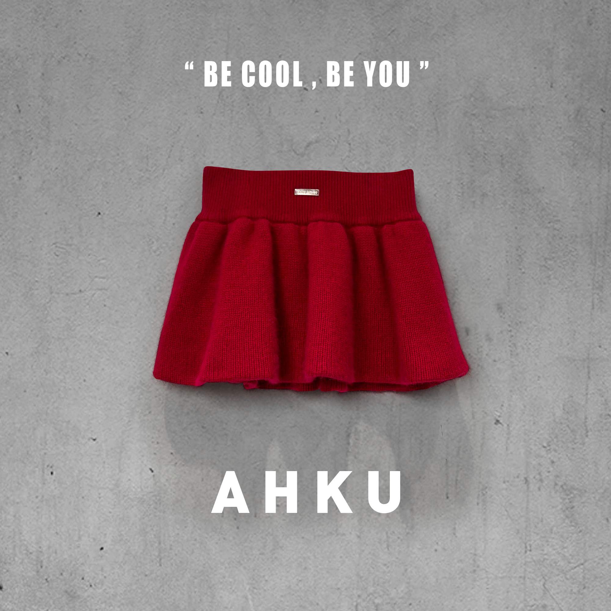 AHKU｜小众独立原创设计  羊绒针织短裙 H259171