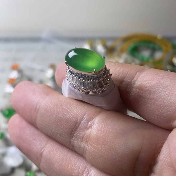 翡翠未镶嵌戒指翡翠冰种