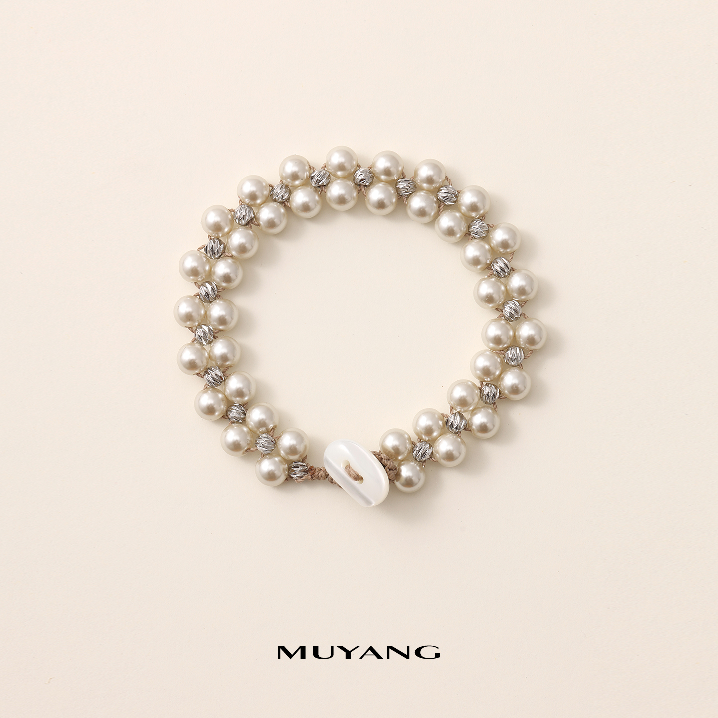 muyang/慕阳 铜合金琉璃手链 手工串珠百搭优雅柔绥手链新款手串