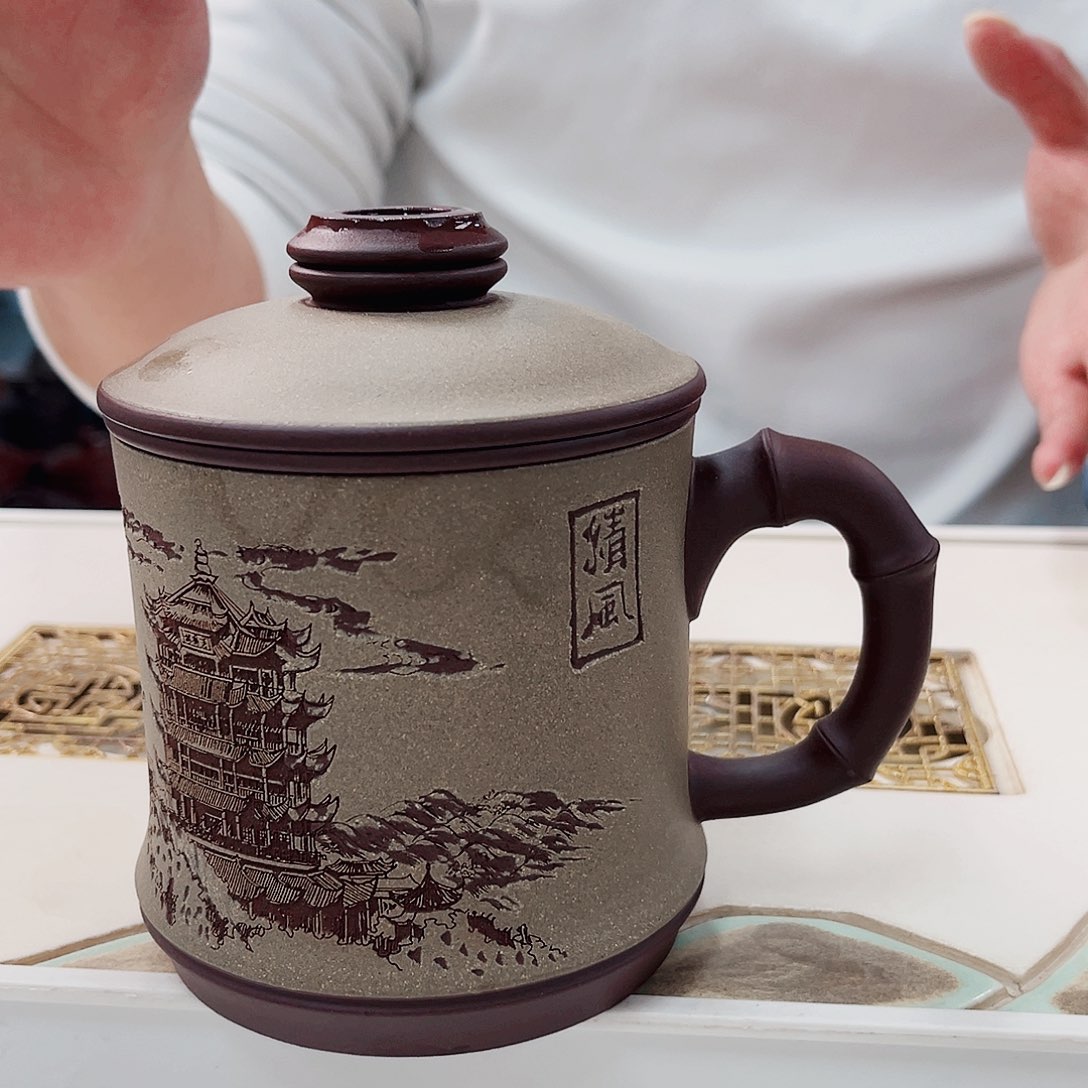 茶杯紫砂黄鹤楼三件套