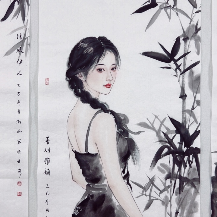 国画郭新雨老师写实人物画