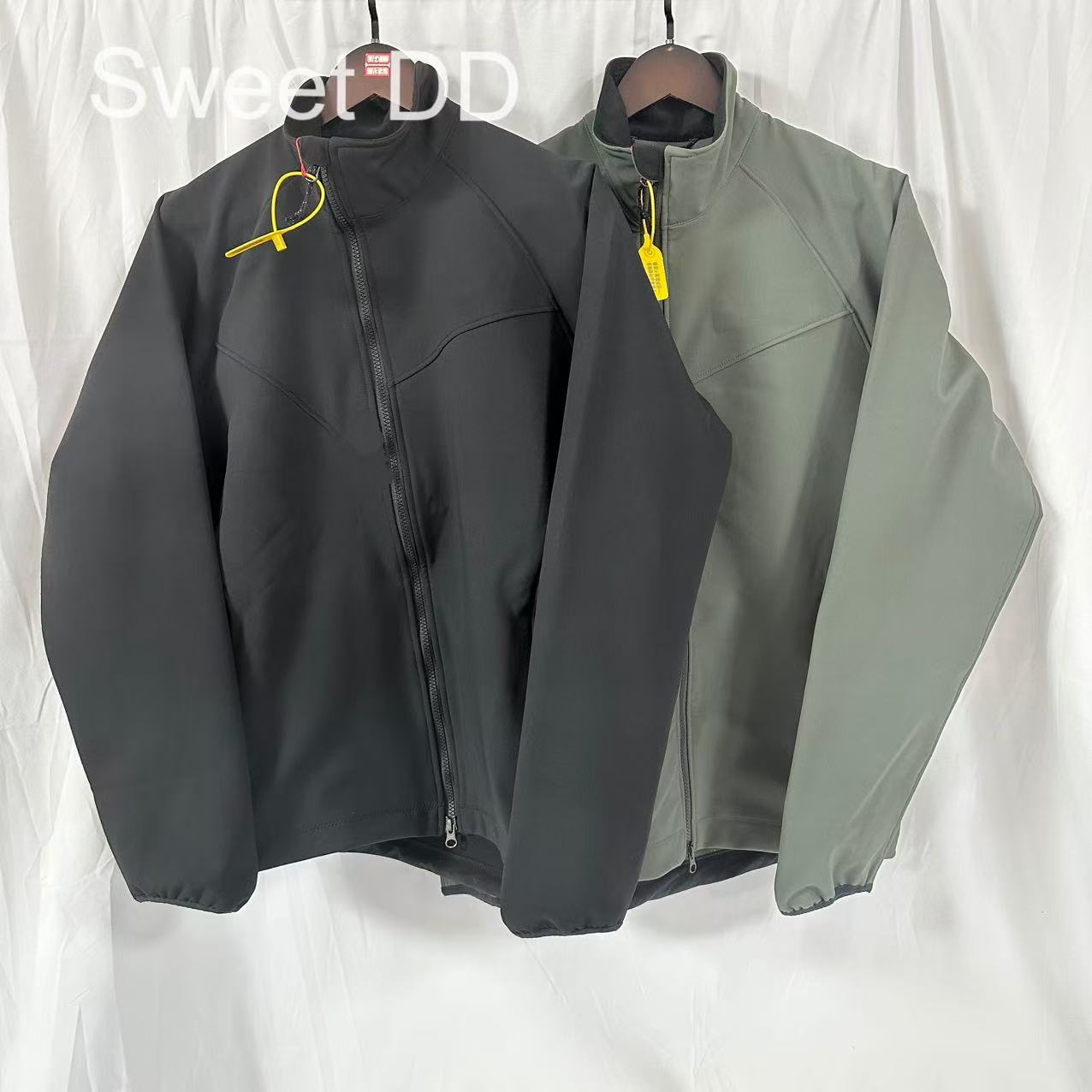 情侣款双色立领内里加绒抓绒衣/PSS