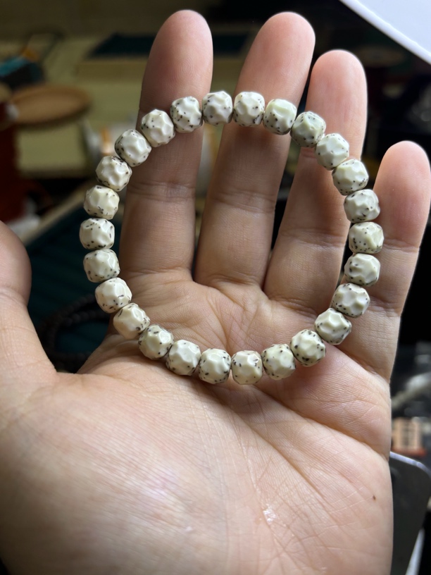 孤品8.7瓷白大尺寸数星星万象二代星月菩提手串GP8.7SX2130818