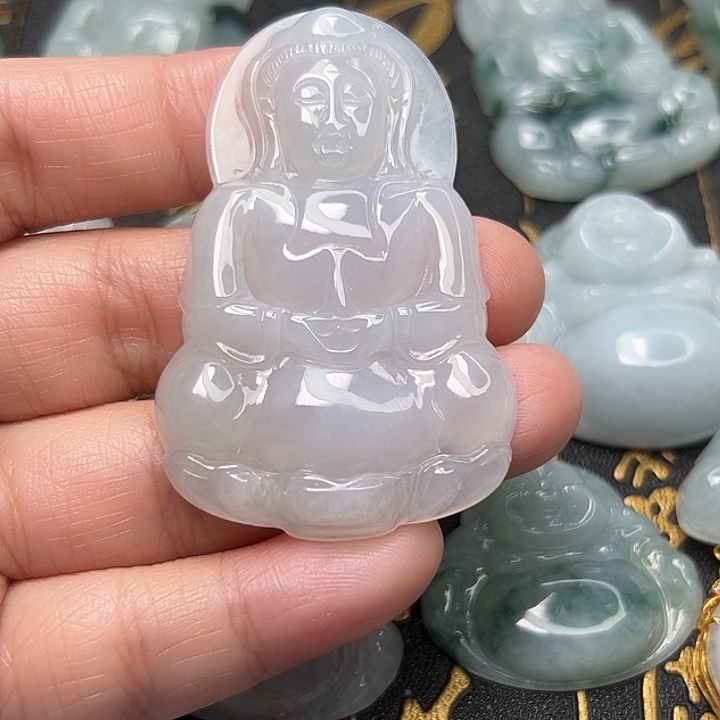 ****眠翡翠未镶嵌颈饰天然翡翠吊坠