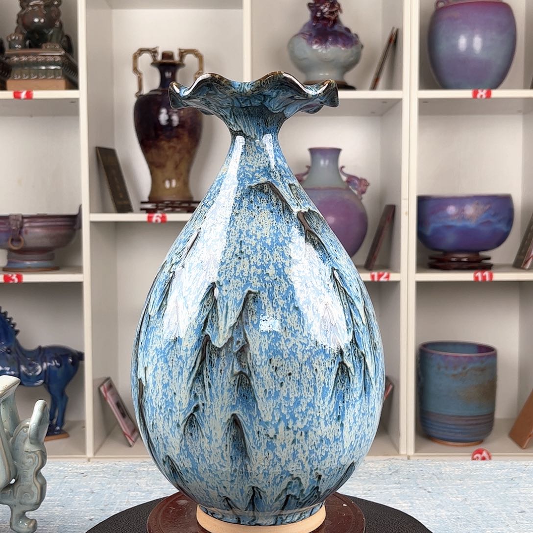 瓷片摆件……荷口玉壶春……