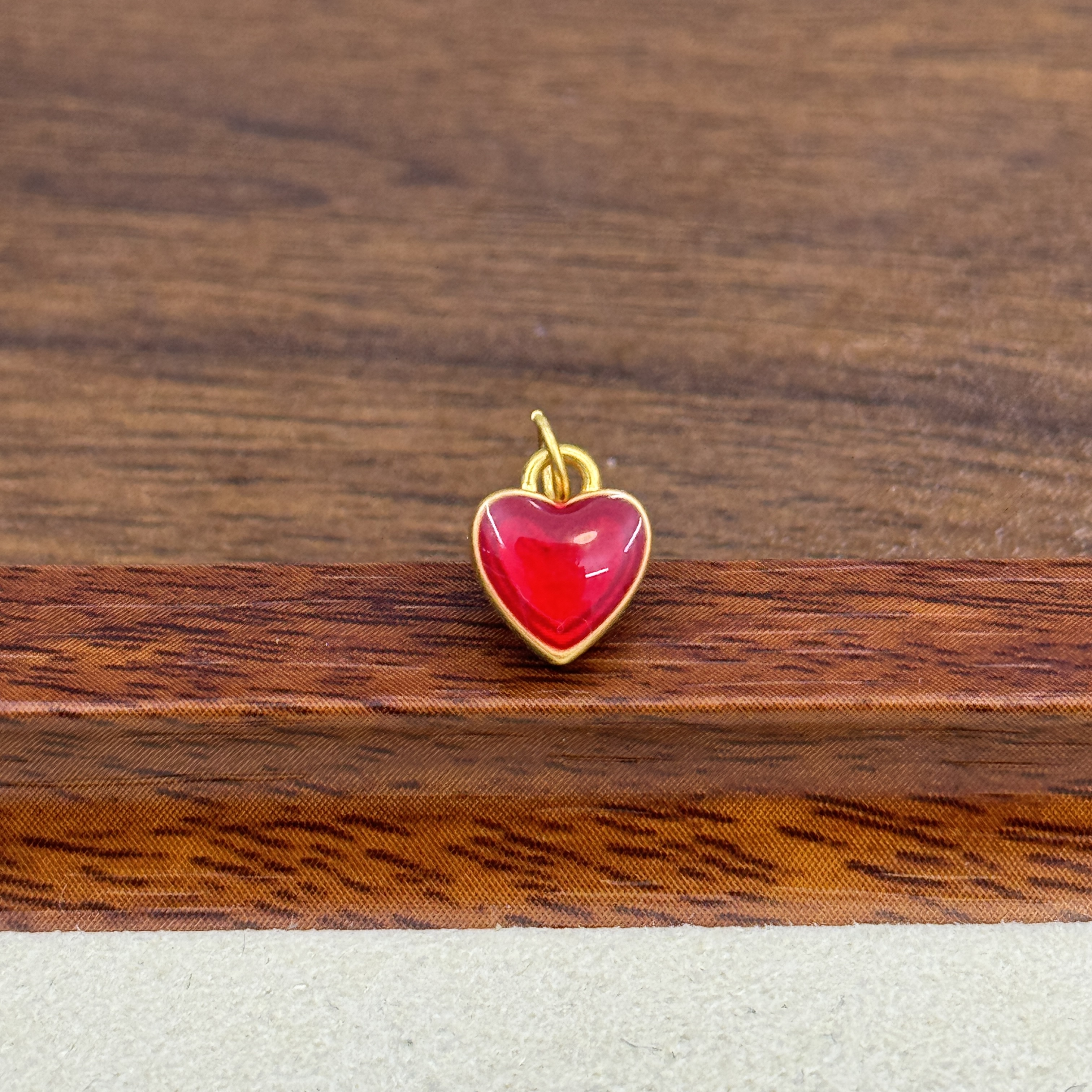 余金金臻选阁黄金足金999烤漆红色爱心提溜DP0638-0230