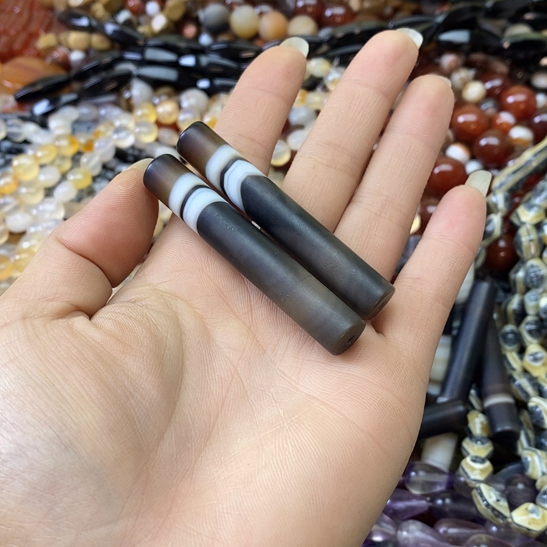 金***醉玛瑙/玉髓未镶嵌珠宝半成品两个装